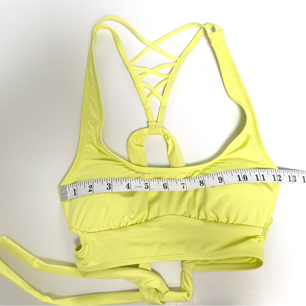 Vie en Rose Strappy Lime Yellow Bralette Bikini Swim Top XS - Picture 8 of 9